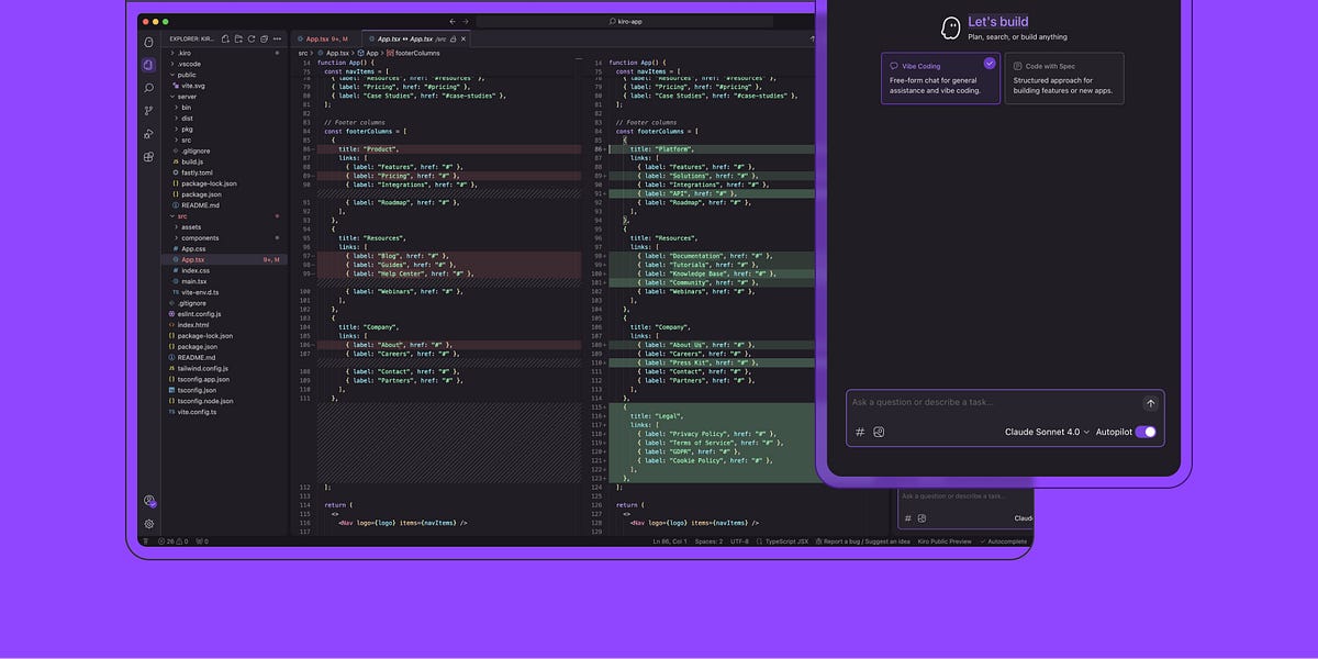 My experiences testing Kiro with TanStack Start + React, Spring Boot + Angular, Open Source Dev Tools, and Internal Dev Tools