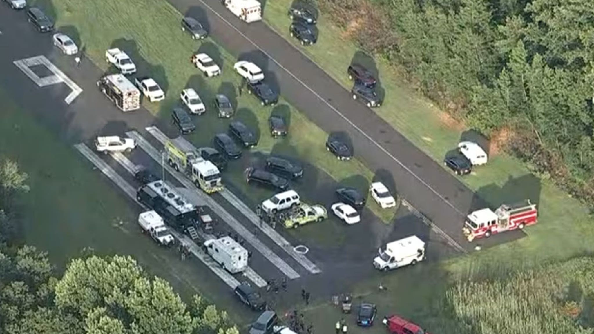 A skydiving plane carrying 15 people on board veered off the end of a runway and crashed into a wooded area in New Jersey -- leaving multiple people injured. According to the Federal Aviation Administration, at least 5 of the 15 passengers on board…