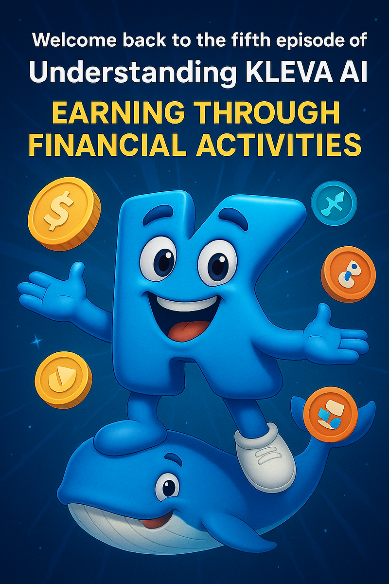 Welcome back to the fifth episode of “Understanding KLEVA AI”!
Today’s exciting topic is all about “Earning Through Financial Activities.”In simple terms, it’s how you can make additional income by putting your crypto assets to work!

 What Does "Earning Thro…