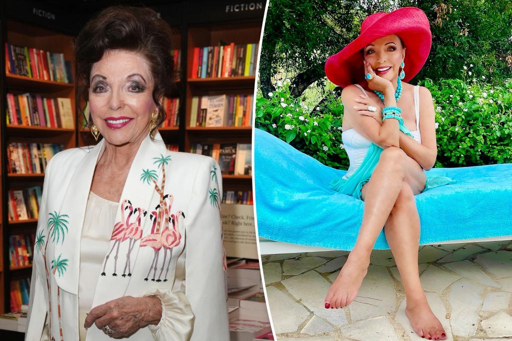 Joan Collins showed off her ageless beauty in the South of France.