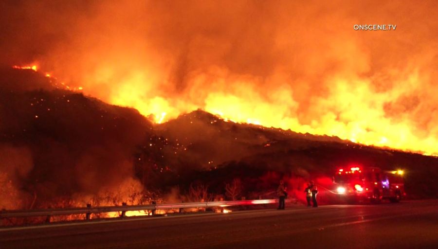 Evacuation orders have been issued as a fast-moving brush fire burns in Jurupa Valley Friday night. The Pyrite Fire ignited around 5:20 p.m. near Pyrite...