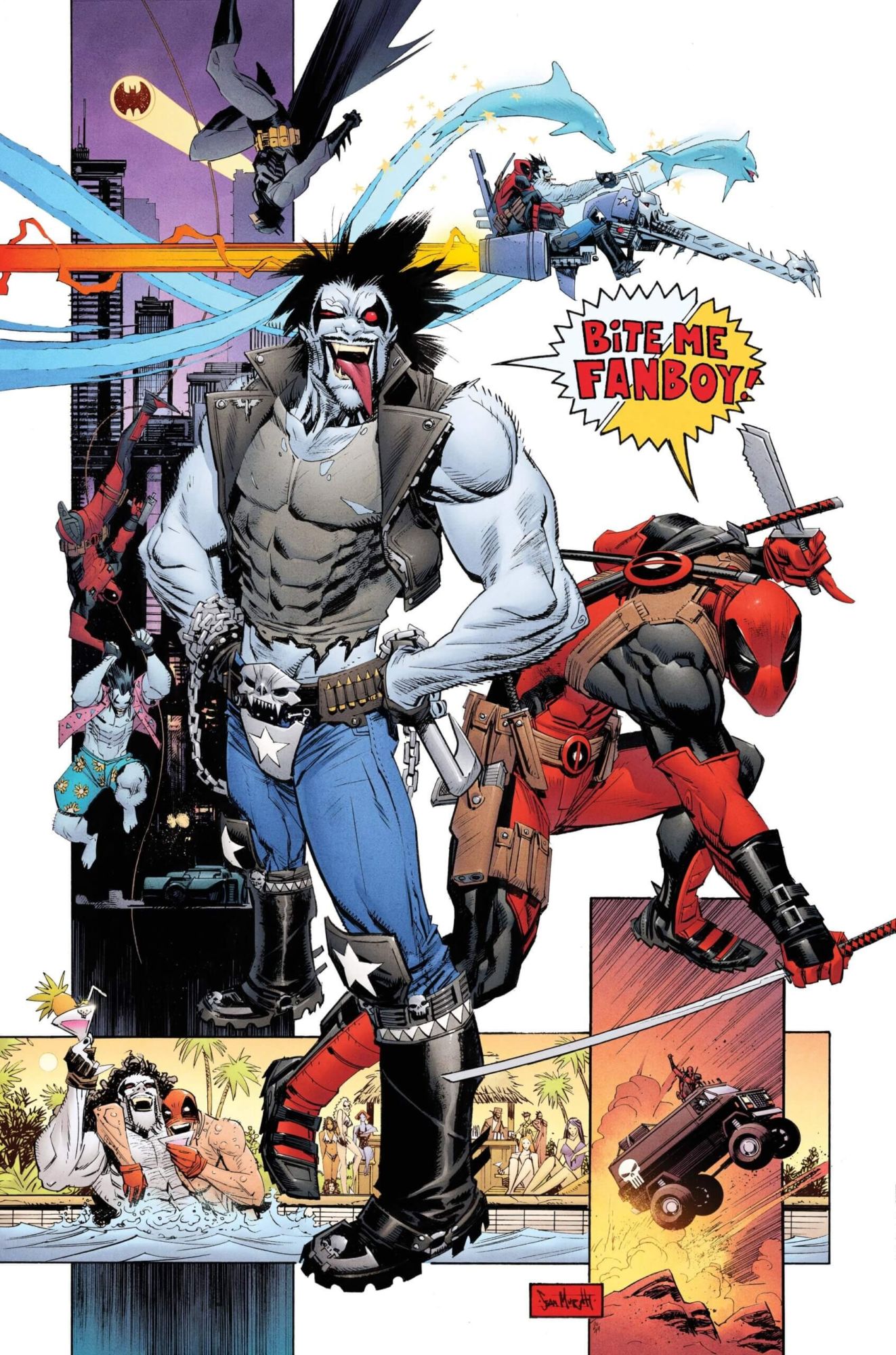 The Amalgam Universe gave us a cross between Howard The Duck and Lobo, as Lobo The Duck. And Batman and Wolverine as The Dark Claw. But never a cross between the two. Well, Ryan North and Ryan Stegman (that's a double Ryan) have a short strip inside this week…