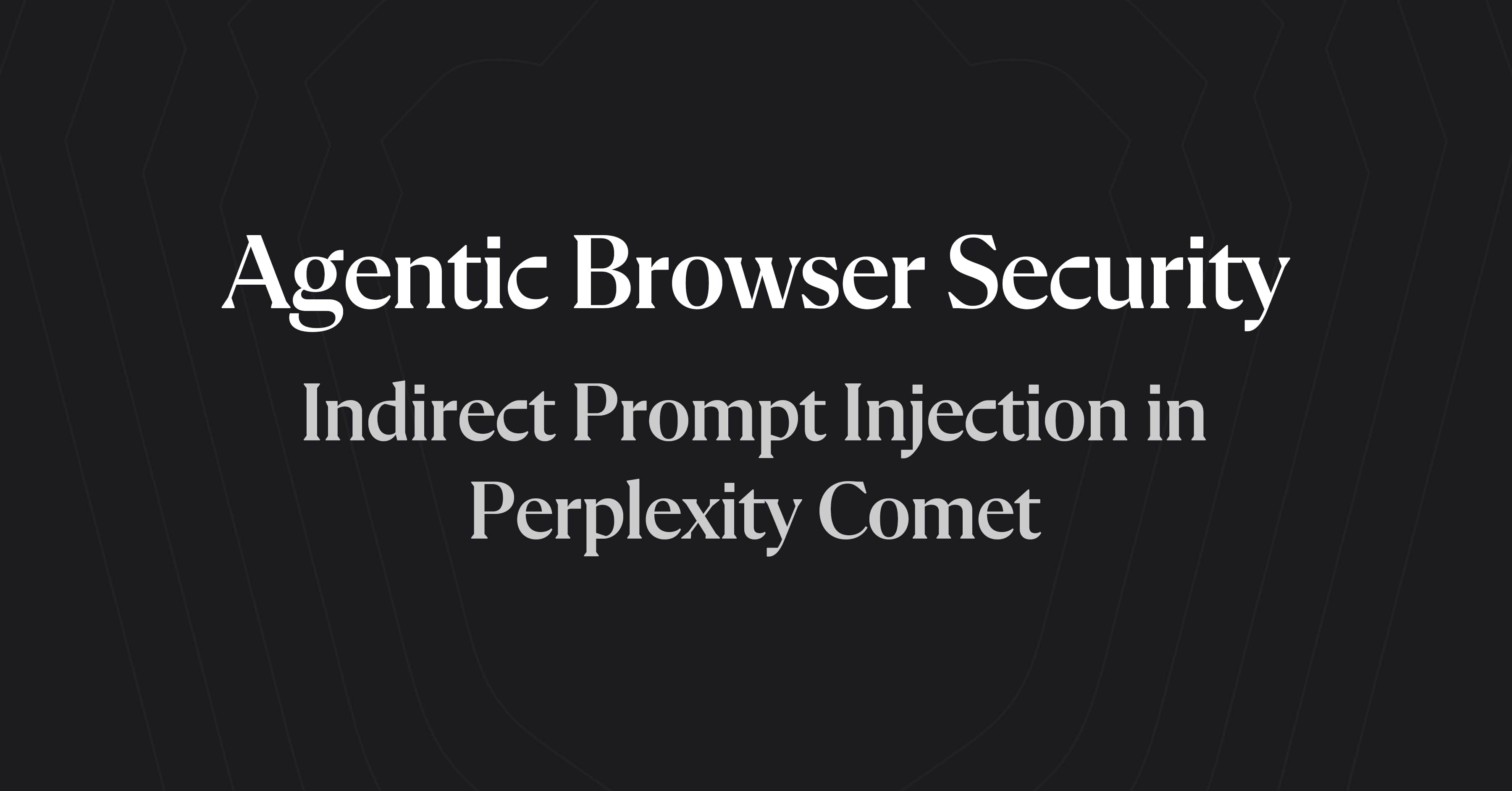 The attack we developed shows that traditional Web security assumptions don't hold for agentic AI, and that we need new security and privacy architectures for agentic browsing.