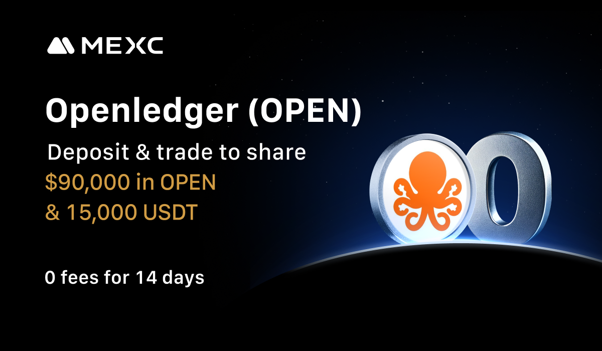 MEXC announced listing of Openledger (OPEN)and launched an Airdrop+ event featuring a combined prize pool of $90,000 in OPEN and 15,000 USDT.......