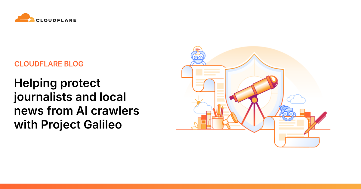 We are excited to announce that Project Galileo will now include access to Cloudflare's Bot Management and AI Crawl Control services. Participants in the program, which include roughly 750 journalists, independent news organizations, and other non-profits sup…