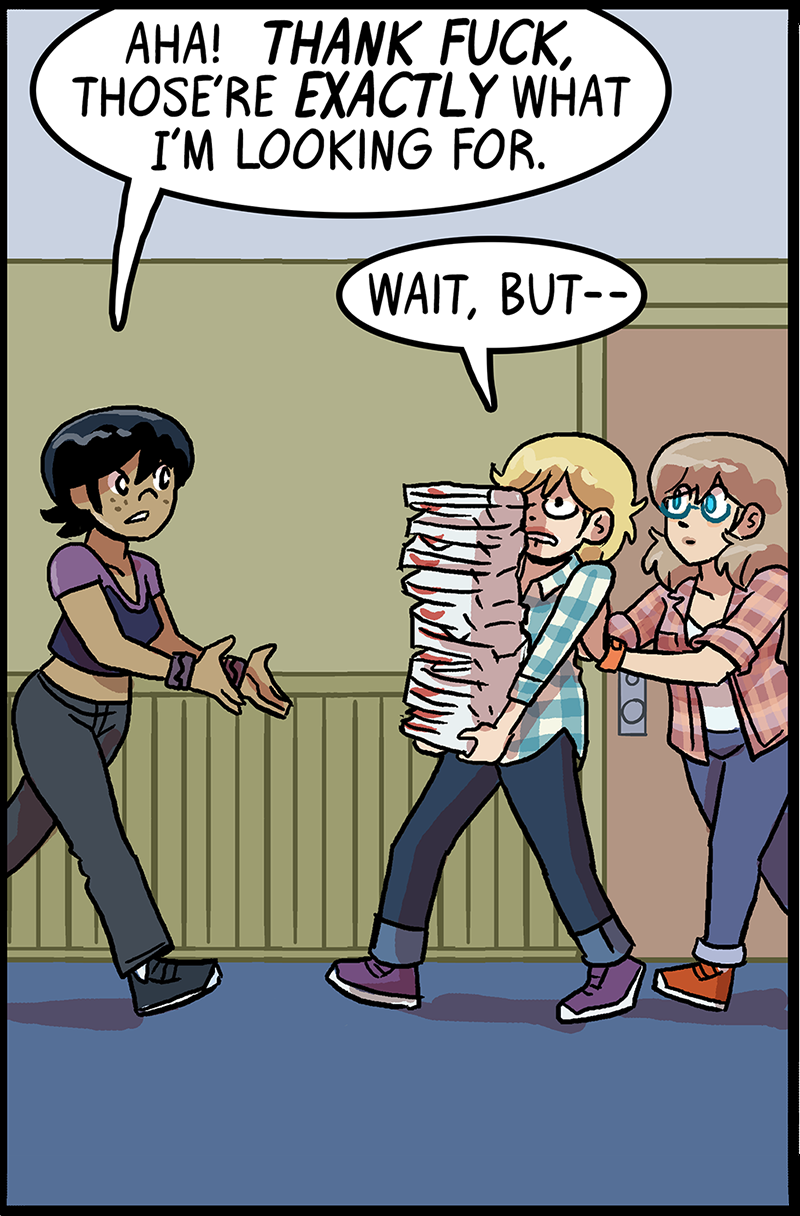 Extra!  Extra!  Every month at the Dumbing of Age Patreon there’s two new exclusive bonus strips — one that patrons get to vote on, and another that’s my choice!   This month, we get to check in with MALAYA!  Check out this strip and the backlog of hundreds o…