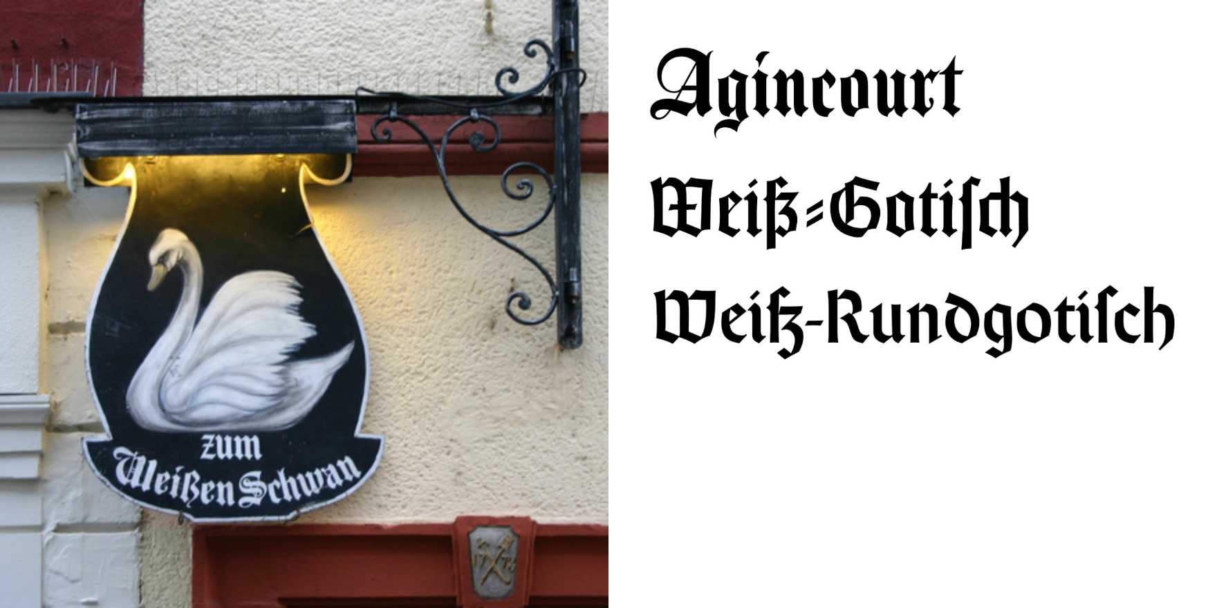 Contributed by Florian HardwigSource:&nbsp;www.flickr.com&nbsp;Photo:&nbsp;Florian Hardwig. License: CC BY-SA. The sign featuring Agincourt, spotted in 2012Der Weiße Schwan (“The White Swan”) is a pub and also a beer museum located in the old city of Heidelberg, Germany.

I…