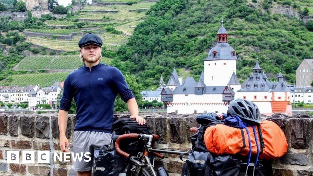 Jamie Hargreaves, 23, cycled 25,000km across the world, following his dad's journey 40 years ago.