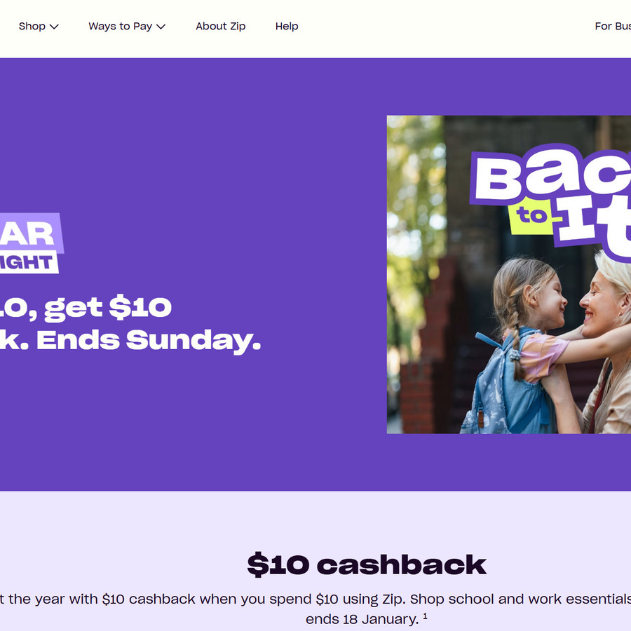 Appears to be targeted. Can probably stack with offer: Pay for an Eligible Subscription on Jan, February & March (No Minimum Spend) with Zip Pay Visa Card for $30 Cashback