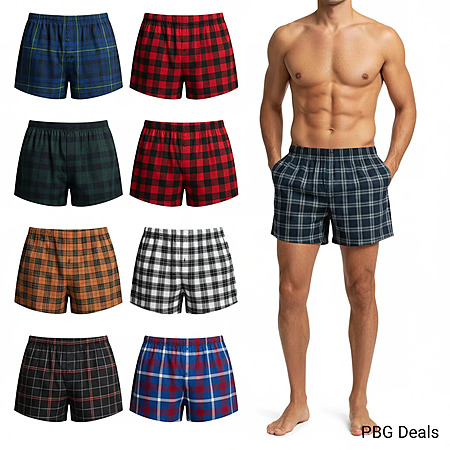 PremiumBrandGoods.com [premiumbrandgoods.com] has *6-Pack Men's Tartan Plaid Boxers, Moisture-Wicking Cotton Blend* (S-4XL) on sale for *$11.99*. *Shipping is free*. 
* *Note*, additional discounts...