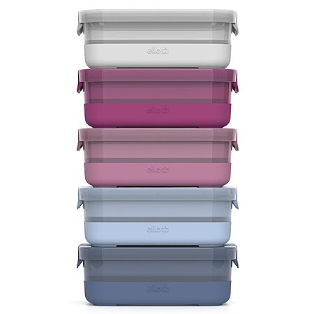 Amazon [amazon.com] has 5-Pack 3.4-Cup Ello Plastic Meal Prep Food Storage Containers (Elderberry) for $18.93. Shipping is free w/ Prime or on $35+.

Product Description from Amazon:Ello Plastic 10pc