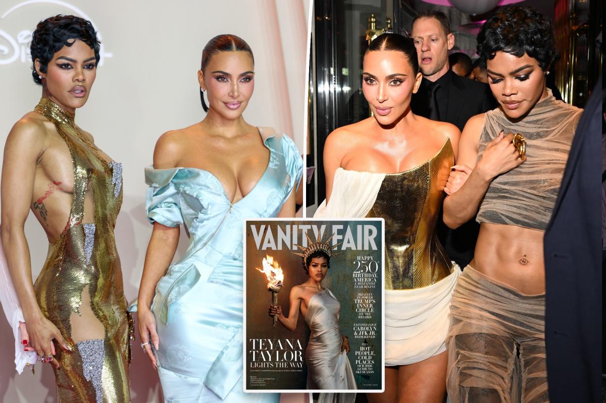 The Golden Globe winner covers Vanity Fair as Lady Liberty and opens up about bonding with her "All's Fair" castmates and her loyalty to Kanye West.