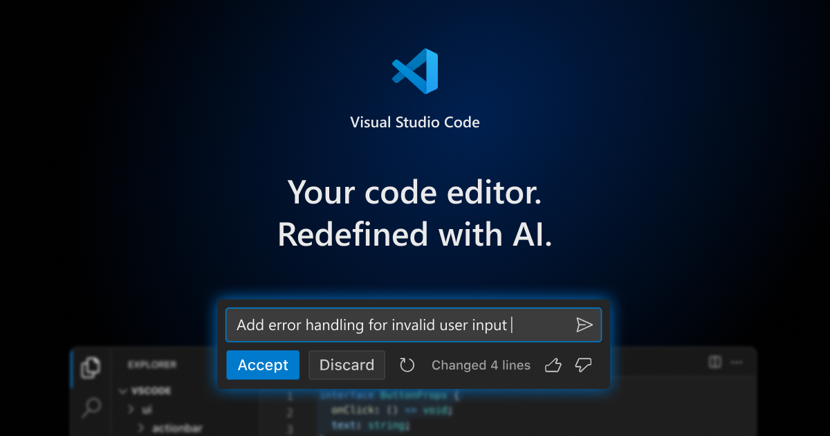 Visual Studio Code redefines AI-powered coding with GitHub Copilot for building and debugging modern web and cloud applications. Visual Studio Code is free and available on your favorite platform - Linux, macOS, and Windows.