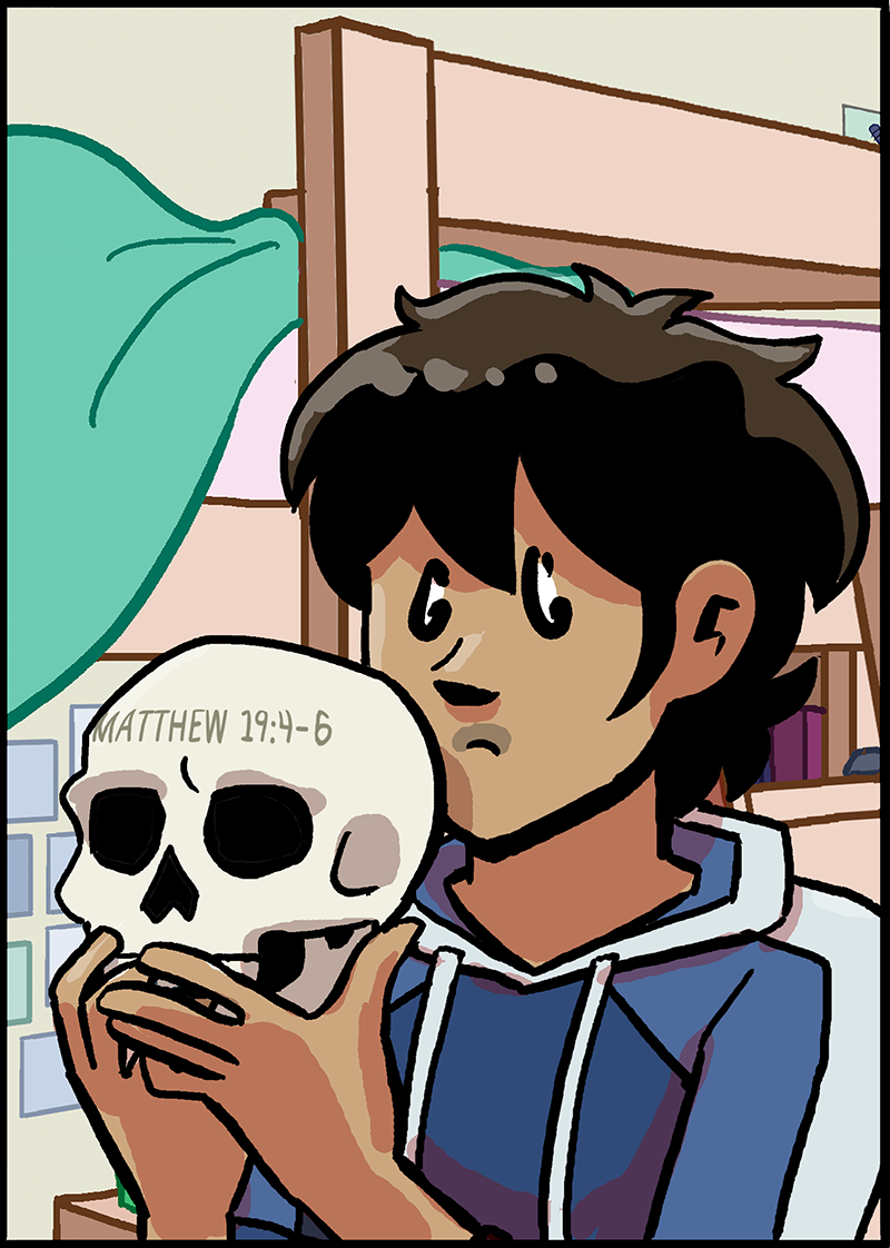 Every month at the&nbsp;Dumbing of Age Patreon&nbsp;there’s two new exclusive bonus strips — one that patrons get to vote on, and another that’s my choice!&nbsp; &nbsp;This month, we dolly in on… HUMAN SKULL!&nbsp; you heard me&nbsp; Check out this strip and the backlog of hundreds of pre…