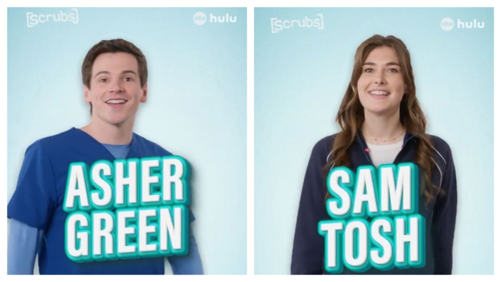 Scrubs released teasers for the last of the new interns with Jacob Dudman's Asher Green and Ava Bunn's Sam Tosh. This follows the original introductions of Amanda Morrow's Dashana Trainor, David Gridley's Blake Lewis, and Layla Mohammadi's Amara Hadi. The lat…