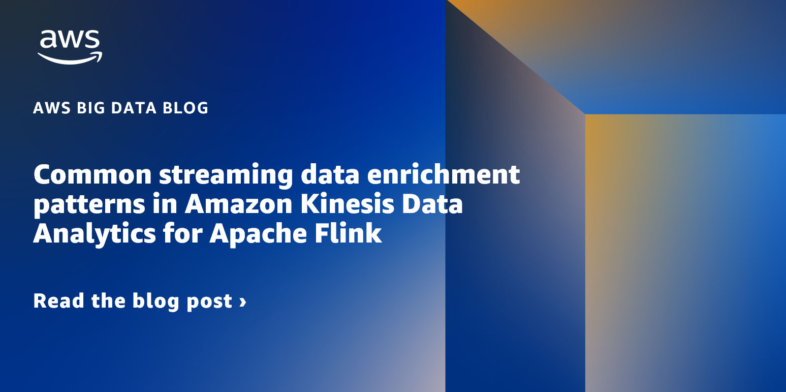 Common streaming data enrichment patterns in Amazon Managed Service for Apache FlinkStream data processing allows you to act on data in real time. Real-time data analytics can help you have on-time and optimized responses while improving overall customer expe…