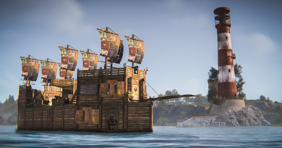 Rust, the survival game also the world's foremost simulator of rock-chucking battles between naked people, has gotten a naval update adding in the ability to cobble together your own watercraft and sail the high seas. Those seas have plenty to discover and po…