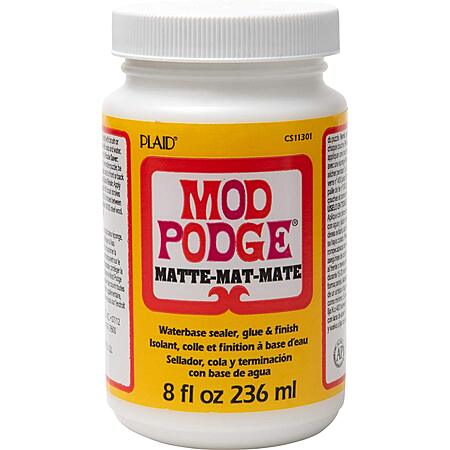 Amazon [amazon.com] has *8-Ounce Plaid Mod Podge Matte Sealer* for *$3.99*. Shipping is free w/ Prime or on $35+. 
 
Product Description from Amazon: 
* Mod Podge Matte is quick-drying for multiple...