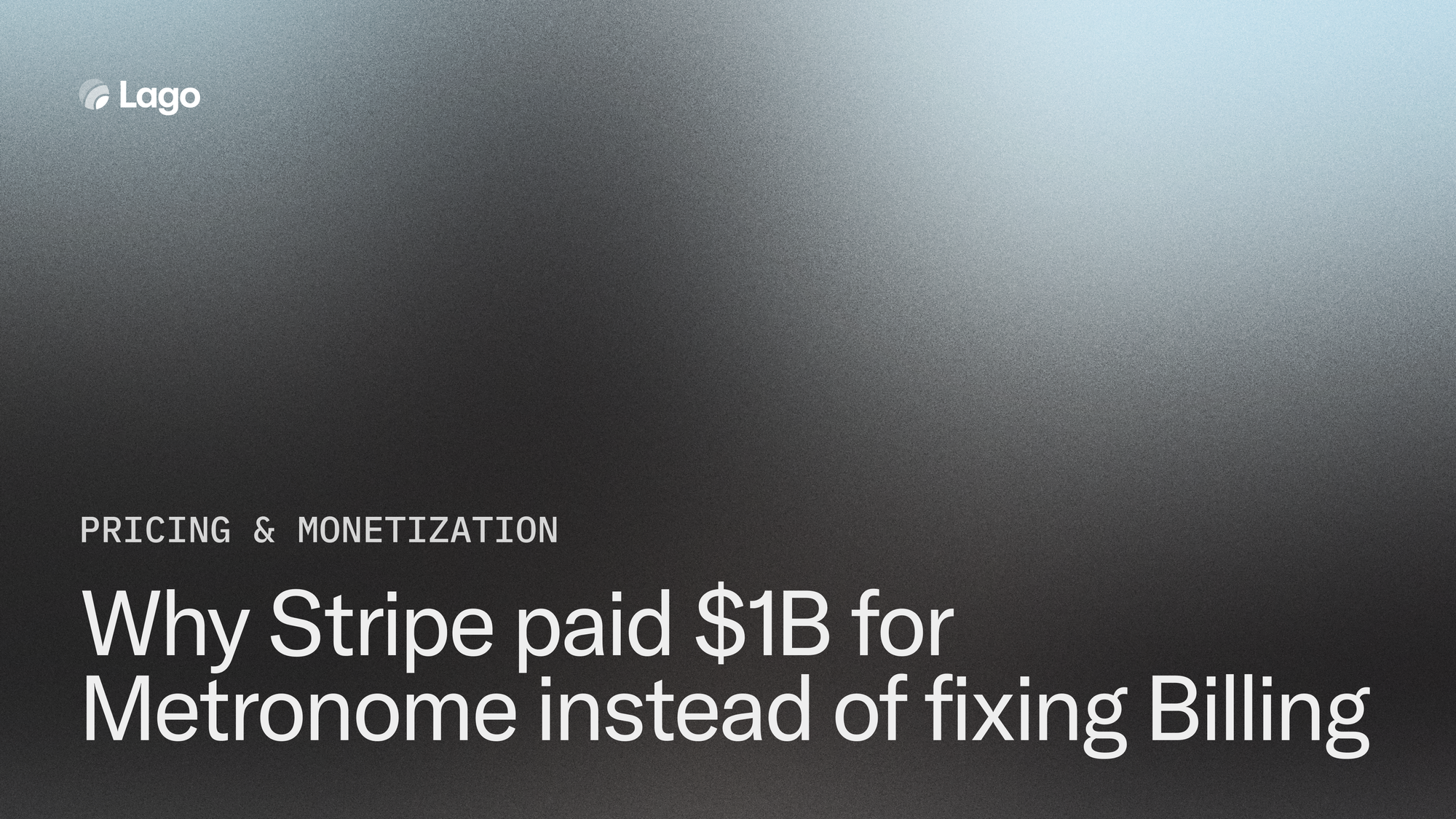 Stripe paid $1B for Metronome, a competitor to their own billing product. The reason reveals an architectural gap: Stripe Billing maxes out at 1,000 events/sec while modern AI companies need 100,000+. That’s not a feature gap—it’s a fundamental architecture p…
