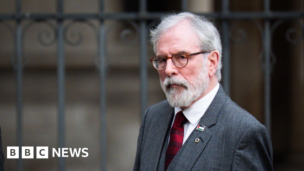 Gavin Robinson was speaking ahead of the second day of a civil trial being brought against the former Sinn Féin leader in London.