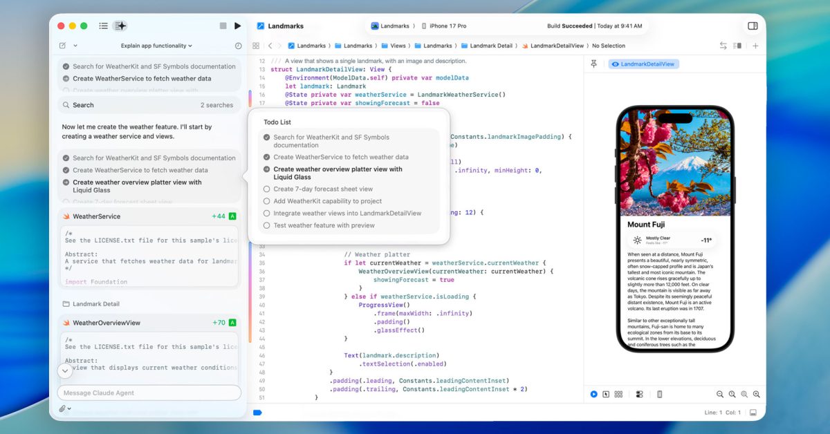 Xcode 26.3 can now leverage tools such as Anthropic’s Claude Agent and OpenAI’s Codex to speed up all aspects of app development. Here are the details.



 more…