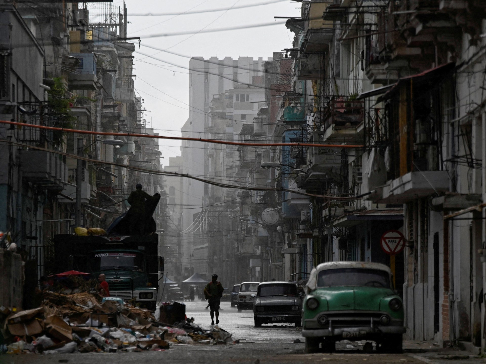 Millions have been plunged into darkness in Cuba as the US's total blockade has meant no fuel shipments in three months.