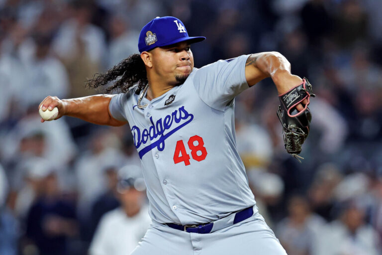Los Angeles Dodgers pitcher Brusdar Graterol may miss the beginning of the season as he recovers from injury, but he's sure seems to be enjoying the chance to watch the action on the field.