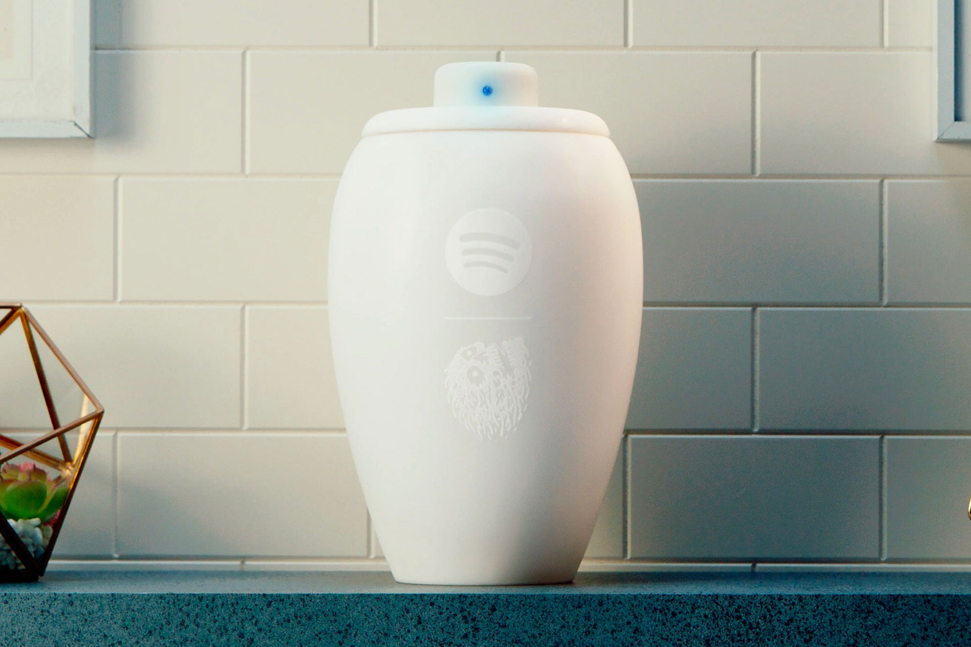 Liquid Death and Spotify teamed up to solve a problem nobody knew they had: what to listen to after you die. The Eternal Playlist Urn is a polyresin cremation urn with a Bluetooth speaker embedded in the lid, designed so...