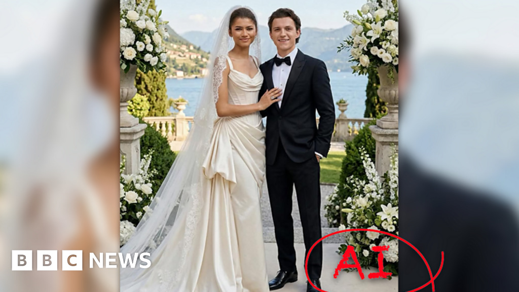The star has spoken about the viral images that appeared to show her marrying partner Tom Holland.