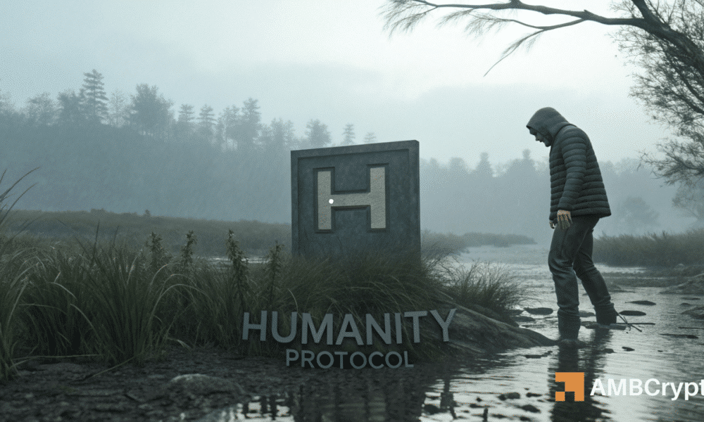 Expounding on how weak network activity and upcoming token unlock impacted H's price decline.