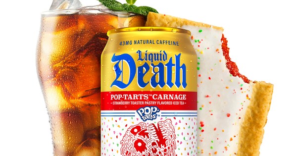 Liquid Death and Pop-Tarts team up in a 'wild but tasty collab.'