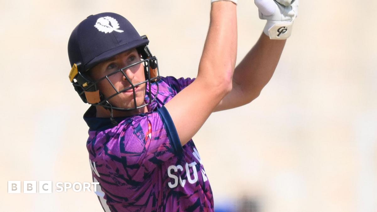 Brandon McMullen takes three wickets and hits a superb century to lead Scotland to victory over Namibia in World Cup League Two.