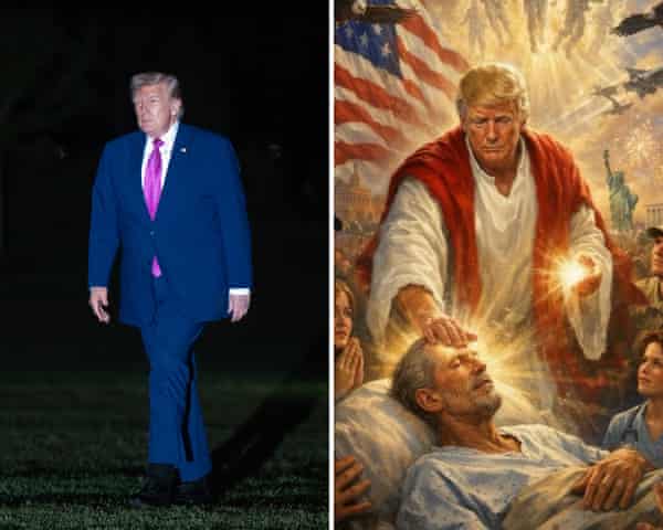Joseph Gedeon / The Guardian:
‘Blasphemy’: outrage after Trump posts AI image of himself as Christ-like figure&nbsp; —&nbsp; The US president's conservative, Christian supporters decried the Truth Social post, calling it ‘disgusting’&nbsp; —&nbsp; Just months after signing legis…