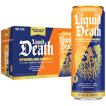 Amazon [amazon.com] has *Liquid Death Sparkling Energy - Orange Horror (Orange and Cream), Zero Sugar Energy Drink, Unextreme Caffeine 100mg, Essential Vitamins, 12 Fl Oz (Pack of 12)* on sale for...