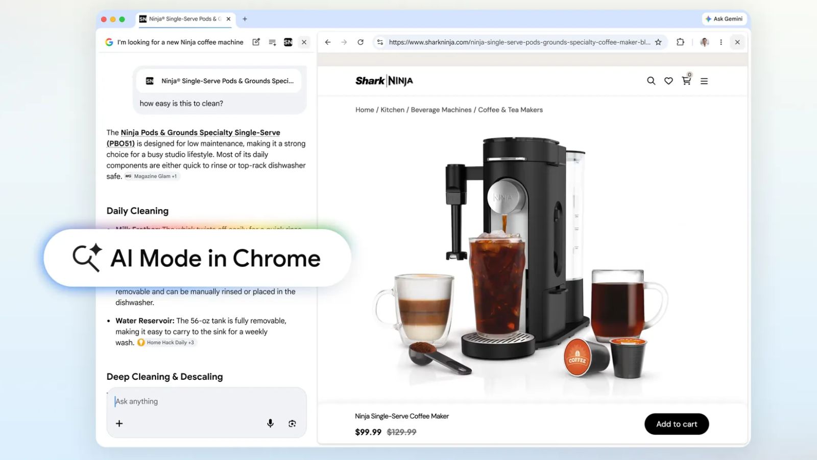 Google’s latest Chrome update introduces a split-screen AI Mode, allowing users to browse websites and ask questions without switching tabs.
