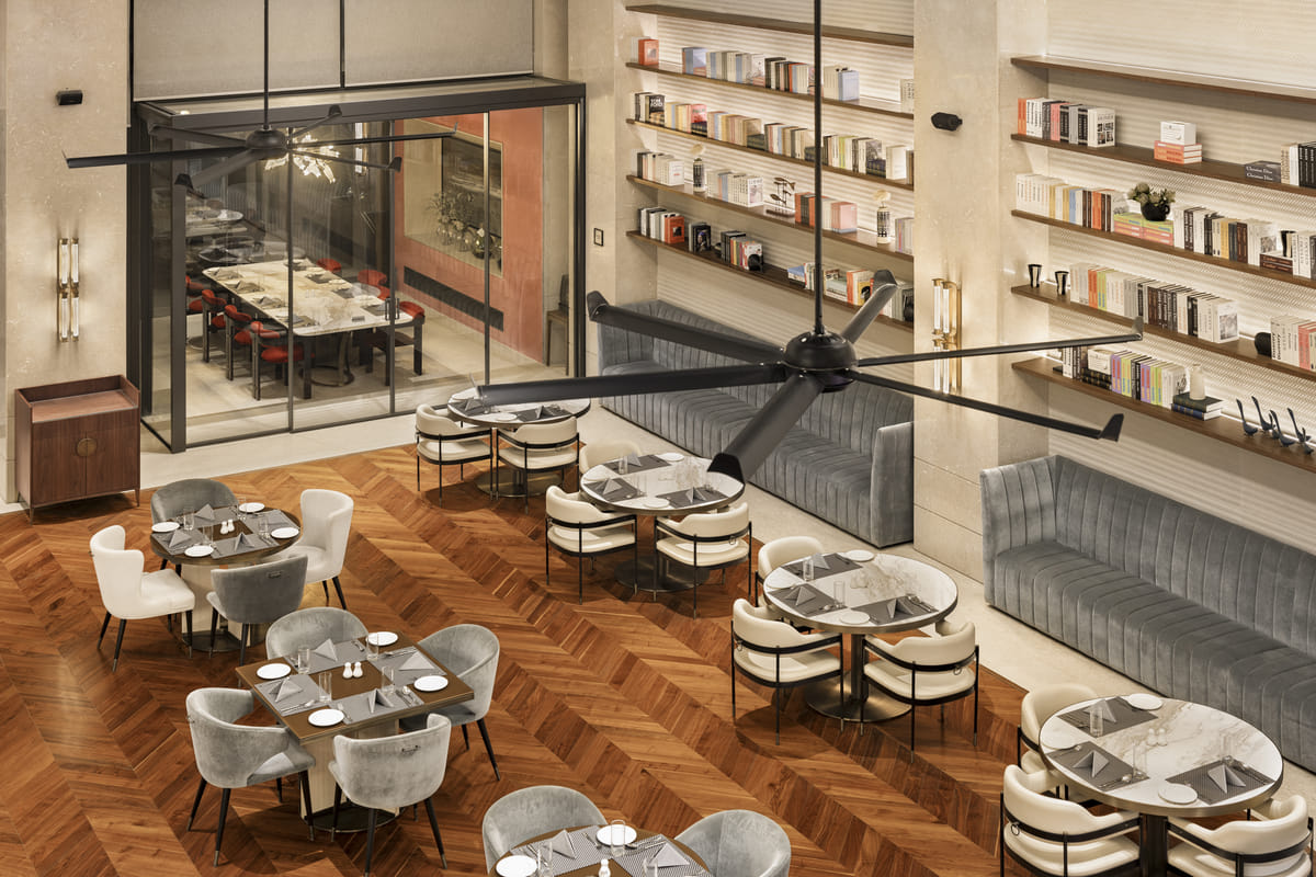 The Elevate Clubhouse embodies contemporary minimalism with a strong focus on quiet luxury, designed to cater to an elite clientele. The club spans an expansive 32,000 sq. ft. and is divided into three distinct zones: social, health and retail. The client’s v…