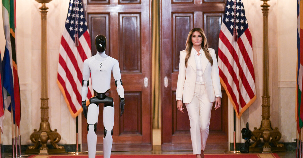 Katie Rogers / New York Times:
Melania Trump appeared alongside Figure AI's Figure 3 humanoid robot at the White House to promote integrating more tech and AI into US children's education&nbsp; —&nbsp; The first lady, Melania Trump, believes that more children should b…