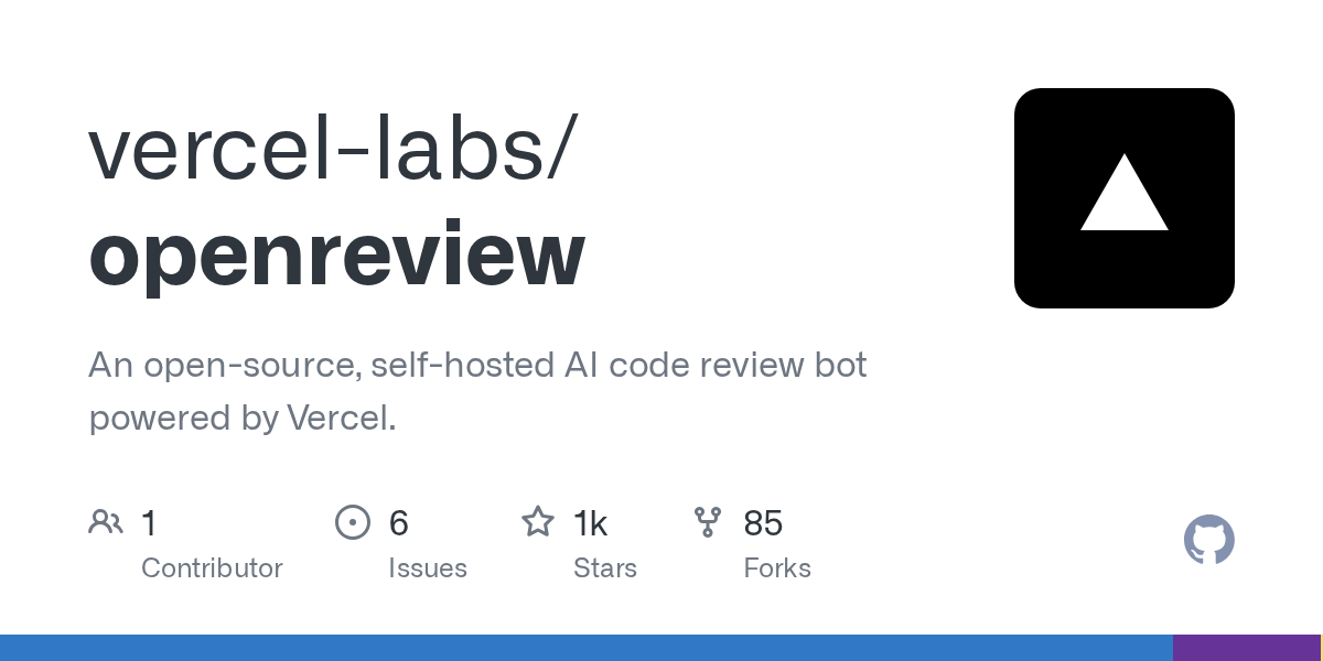 An open-source, self-hosted AI code review bot powered by Vercel. - vercel-labs/openreview
