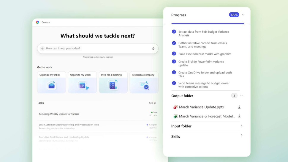 Microsoft is using a second model to check the first model's accuracy, completeness and quality in research-based tasks.