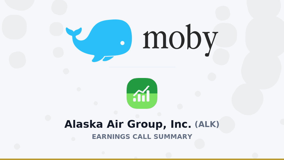 Moby summary of Alaska Air Group, Inc.'s Q1 2026 earnings call