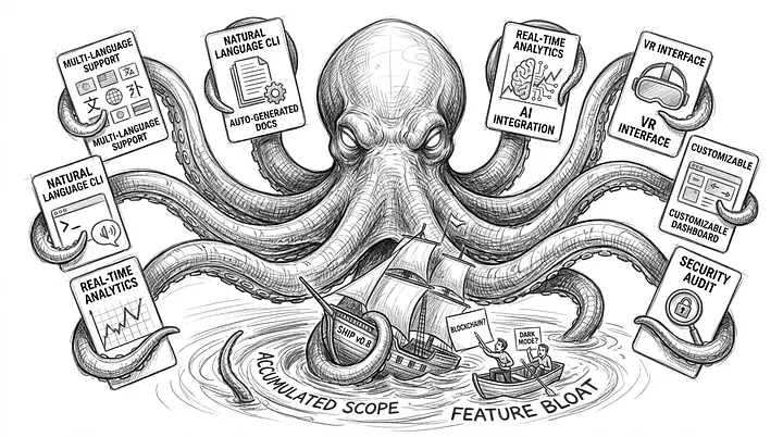 The following article was originally published on Tim O’Brien’s Medium page and is being reposted here with the author’s permission. If you’ve spent any time around AI-assisted software work, you already know the moment when the&nbsp;Scope Creep Kraken&nbsp;first puts …
