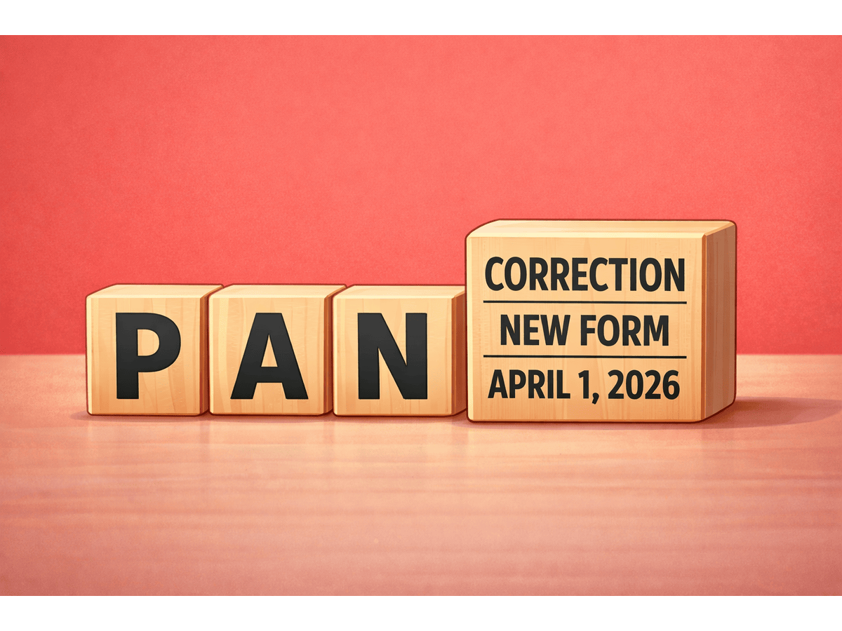 The Central Board of Direct Taxes has introduced new forms for correcting PAN card details. These forms, PAN CR-01 for individuals and PAN CR-02 for non-individuals, will be effective from April 1, 2026. Both online and offline submissions are permitted. Appl…