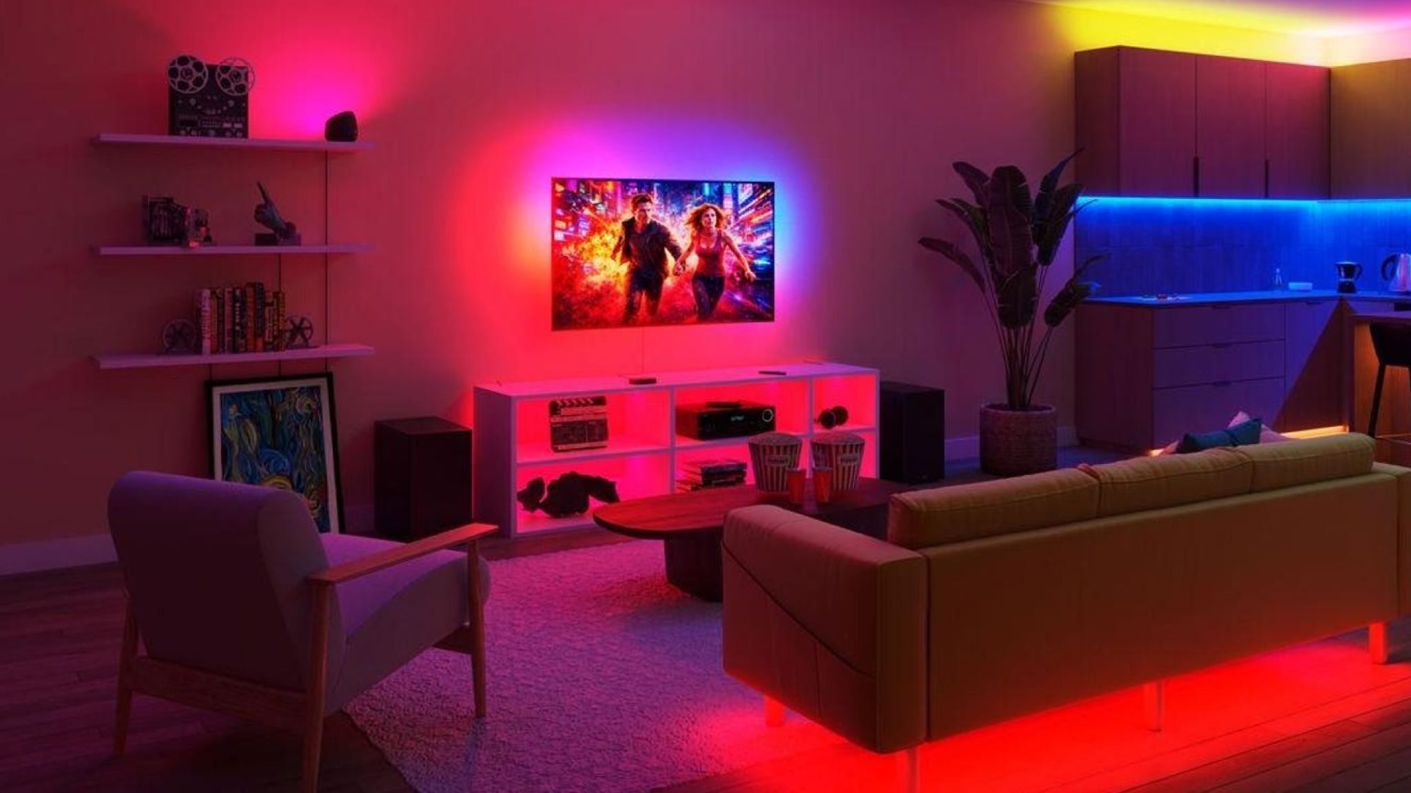 The new Philips Smart Lighting sync box works with your TV to mirror the on-screen colors in your smart lights, and it's a lot less than you'd pay for the Hue version.