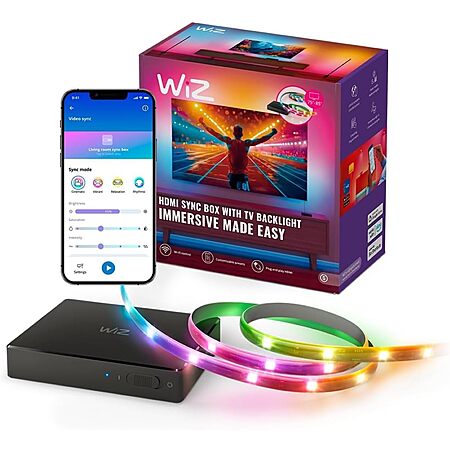 *Amazon [amazon.com]* has *Wiz HDMI Sync Box Starter Kit w/ TV Backlight (for 75"-85" Tv)* 
for *$48.71*. *Shipping is free*. 
 
*Walmart* [walmart.com] also has *Wiz HDMI Sync Box Starter Kit w/ TV...