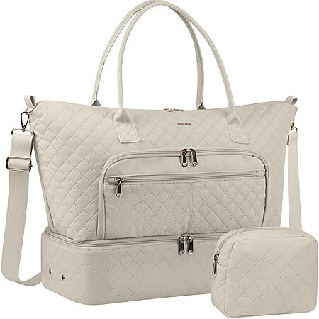 HOTOR via Amazon [amazon.com] has for Prime Members: 17.3" x 7.9" x 13.4" HOTOR Women's Carry-on Travel Duffle Bag w/ Toiletry Pouch & Shoe Compartment (Various) on sale for $1