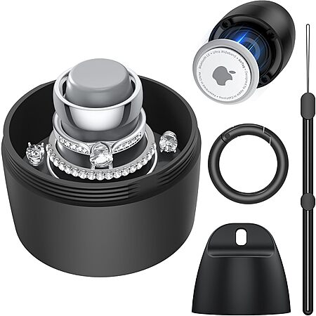 Pink Shop via Amazon [amazon.com] has SZJCLTD Anti-Loss Hard Shell Travel Case for Oura Ring w/ Hidden Bottom AirTag Holder, Keychain and Lanyard (5 Colors) for $19.99 - 50% = $9.99 when you apply cod