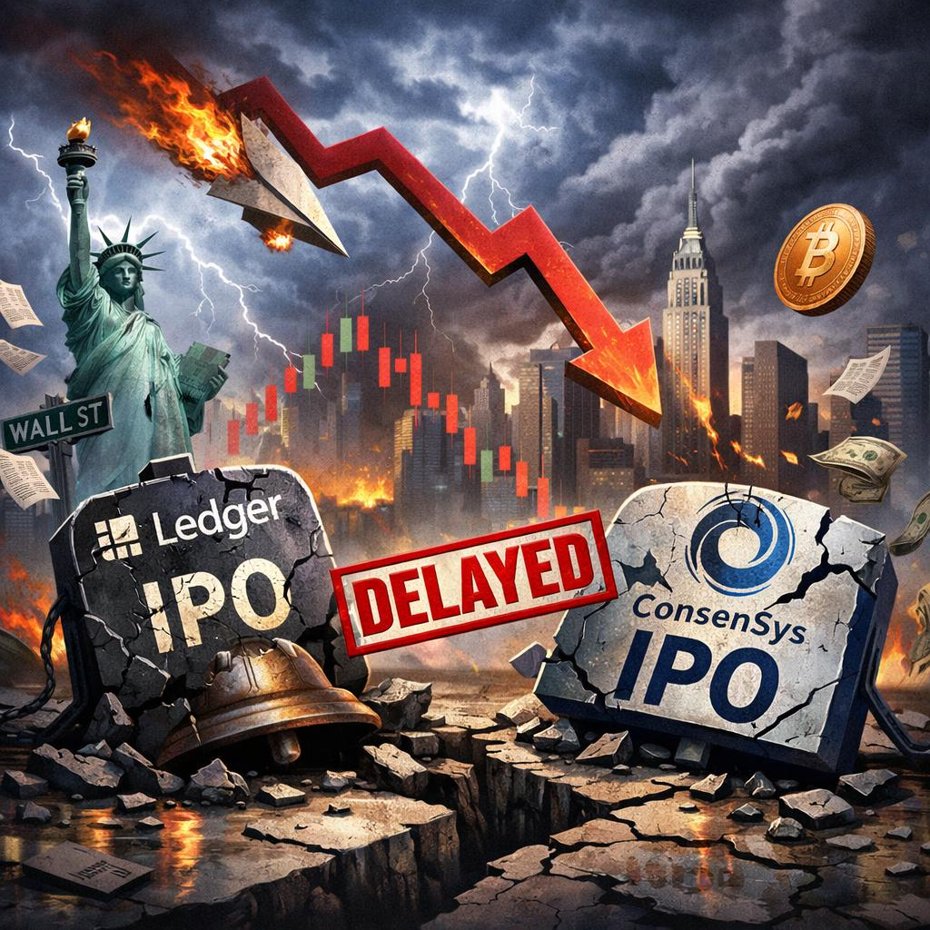 After a year that saw major crypto-related listings reach US public exchanges—including Circle (CRCL) and others such as Bullish (BLH)—hardware wallet maker Ledger and Ethereum-focused software company Consensys announced they are delaying their respective pl…
