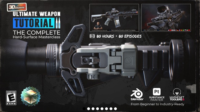 Duration 80h Project Files Included MP4 Title: Gumroad – Ultimate Weapon Tutorial 2 – The Complete Hard-Surface Masterclass Info: Ultimate Weapon Tutorial 2 – The Complete Hard-Surface Masterclass 80+ hours. Full AR-15 weapon system. Complete AAA pipeline fro…
