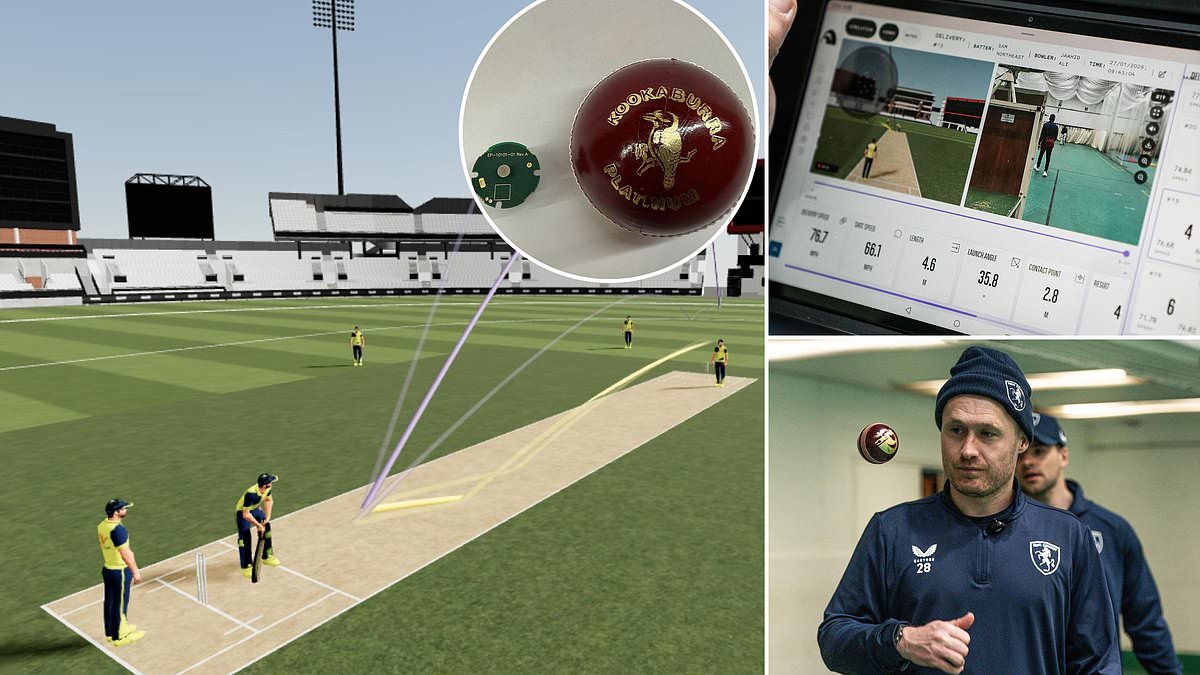 Cricket is on the brink of a major technological breakthrough with three counties practising with balls containing a chip that provides access to new levels of data.
