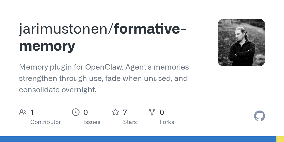 I built an open-source memory plugin for OpenClaw agents, a biologically-inspired alternative to OpenClaw's built-in memory-core, with a take on what consolidation should do.My background is in psychology, specifically personality psychology and how personali…